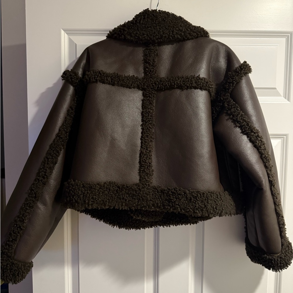 Stand Studio Dark Brown Shearling Jacket - image 6